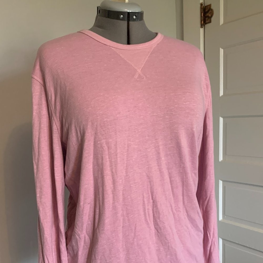 Sonoma Cozy Light Pink Long Sleeve lightweight Sweatshirt, Pullover, size L
